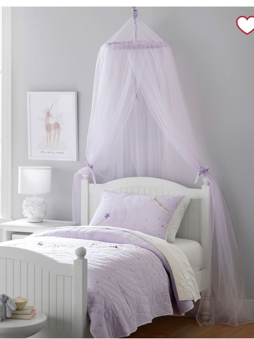 Pottery barn kids lavender tulle canopy